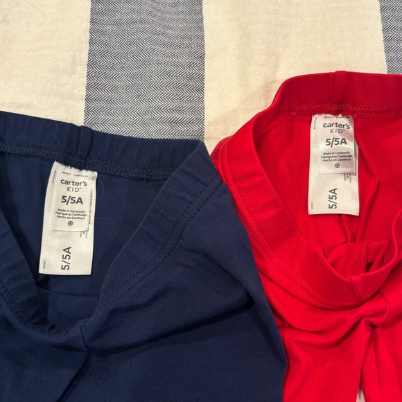 Carter's Navy & Red Kids Leggings - Picture 3 of 3